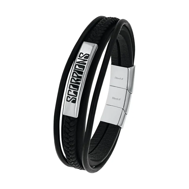 amor-scorpions-armband-2040520-leder-silber-19-5-1-5-cm image 1