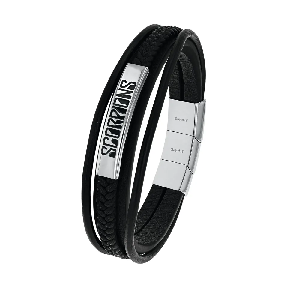 amor-scorpions-armband-2040520-leder-silber-19-5-1-5-cm image 1