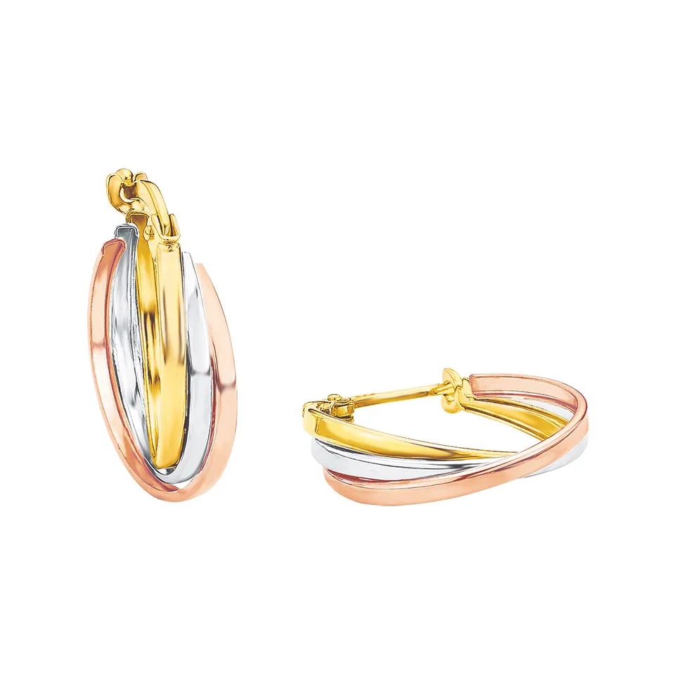 amor-ohrschmuck-creolen-tricolor-damen-geschenkbox image 1