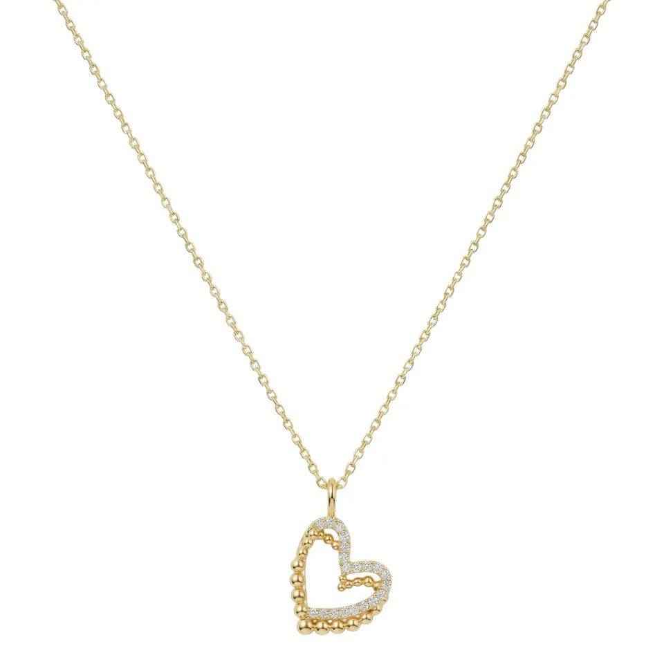 amor-halsschmuck-kette-amr-n0030-925-silber-gold-herz-zirkonia image 1