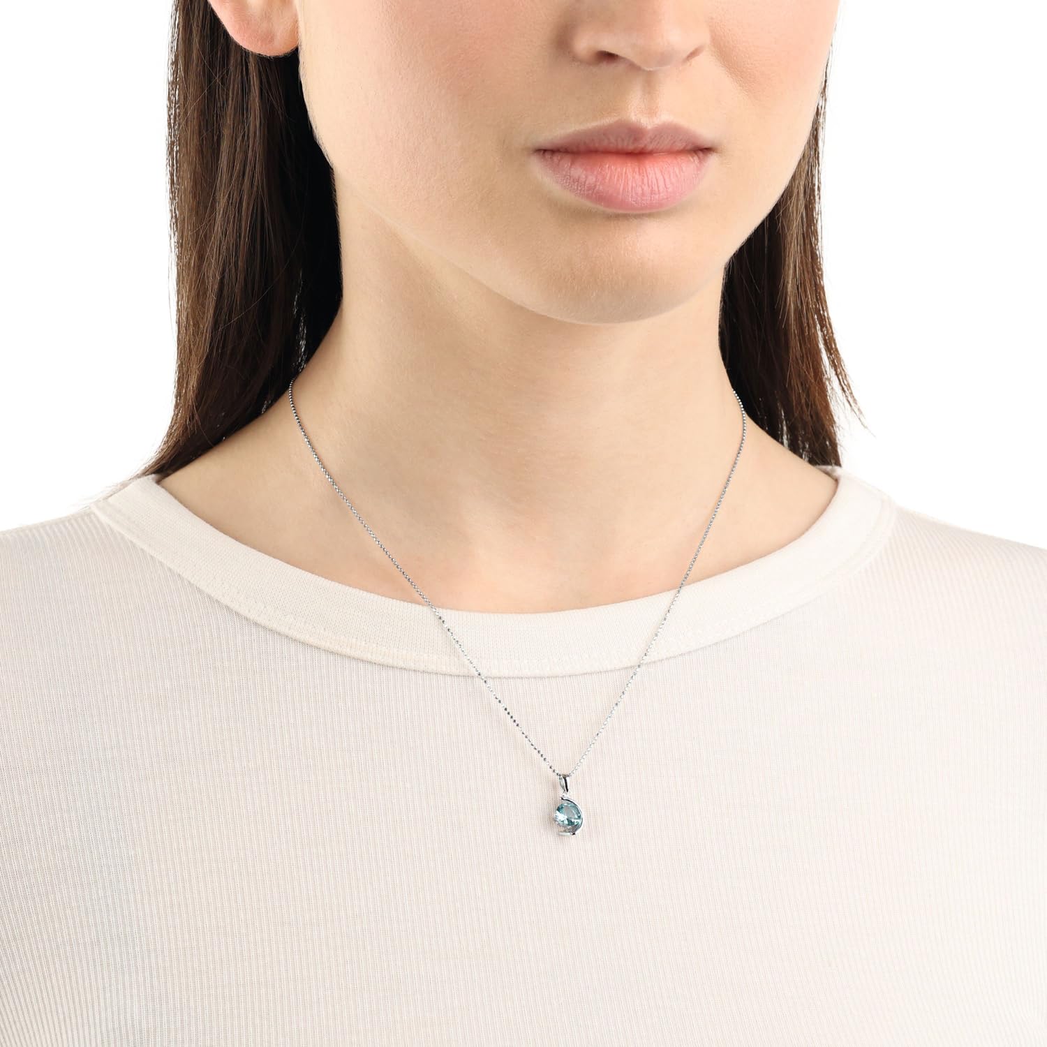 amor-halsschmuck-kette-anh-nger-45-cm-blau-zirkonia image 4