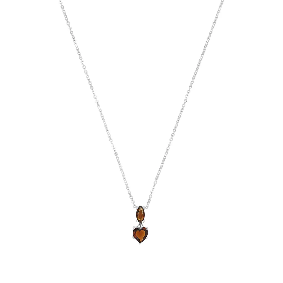 amor-kette-2100035-herz-silber-45-cm-glas-damen image 1