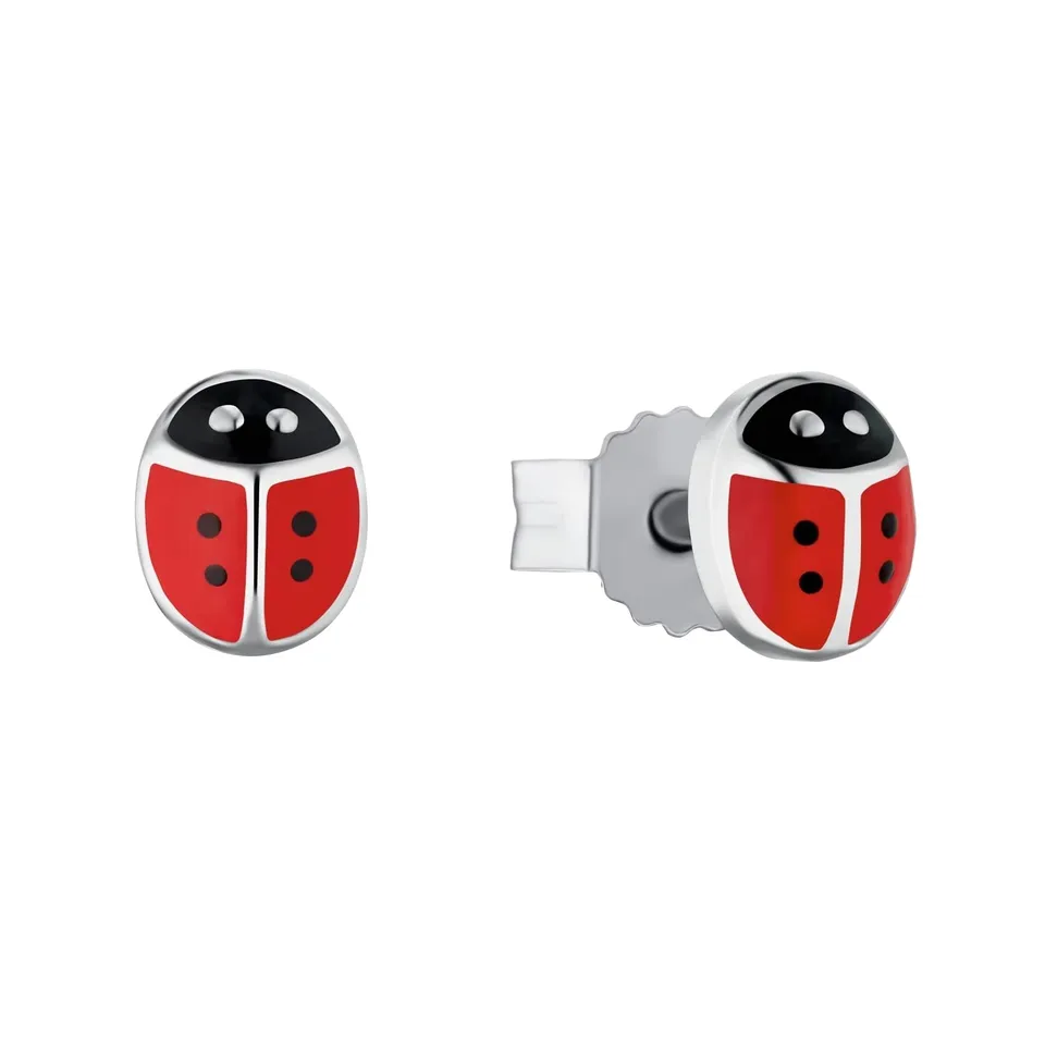 amor-ohrschmuck-marienk-fer-925-silber-kinder image 1