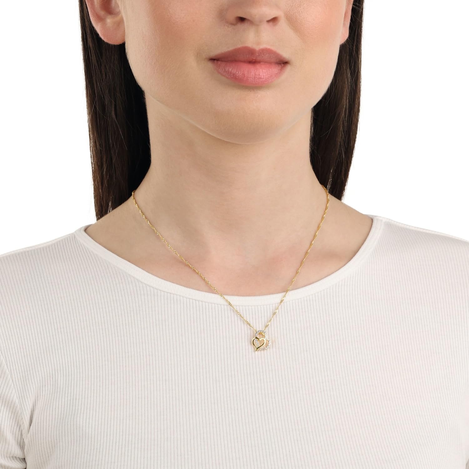 amor-halsschmuck-2022076-kette-herz-gold-45-cm-zirkonia image 2