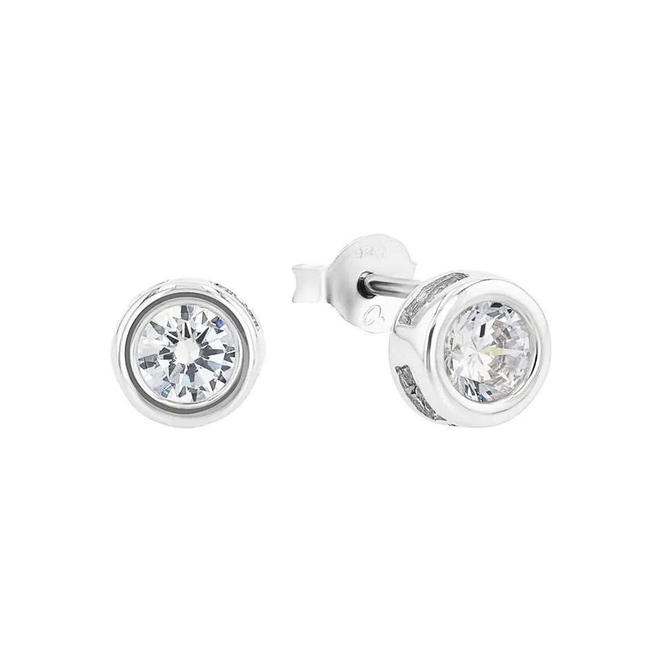 amor-ohrstecker-925-silber-zirkonia-0-7-cm-9061891 image 1