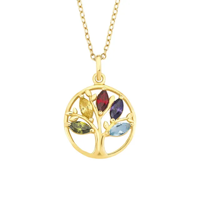 amor-halsschmuck-2022096-kette-lebensbaum-multicolor-45-cm image 1