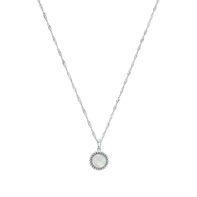 amor-perlmutt-kette-925-silber-42-3-cm-damen-set image 1