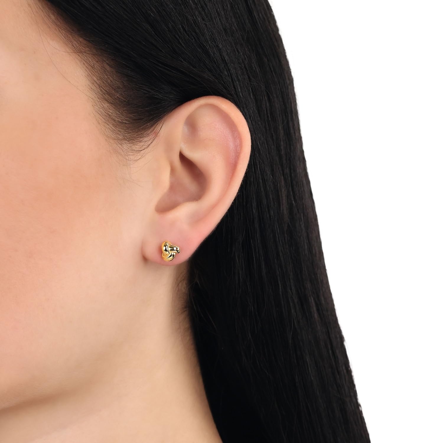 amor-2039988-ohrstecker-925-silber-gold-knoten-0-8-cm image 2