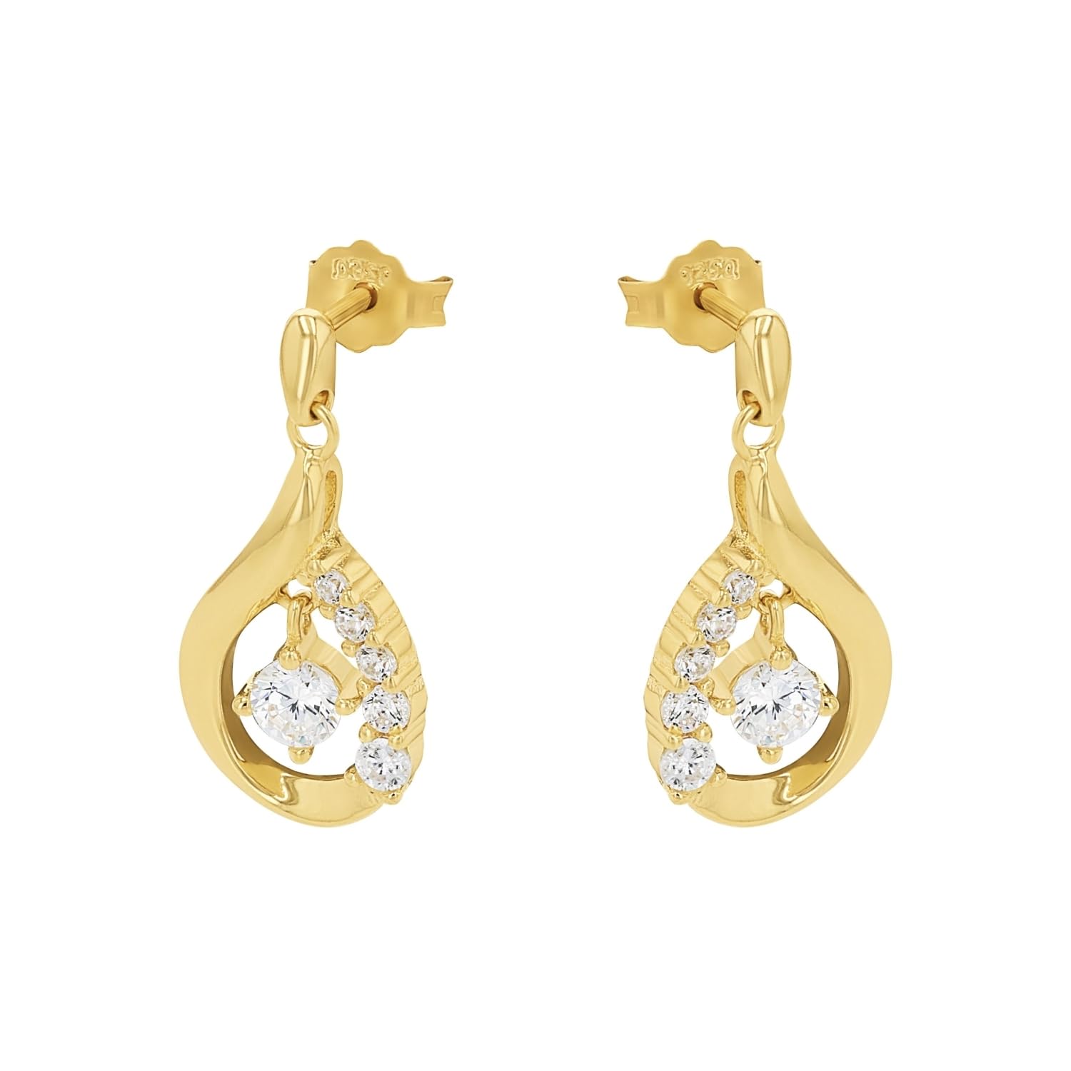 amor-ohrschmuck-ohrh-nger-9616879-tropfen-gold-zirkonia image 3