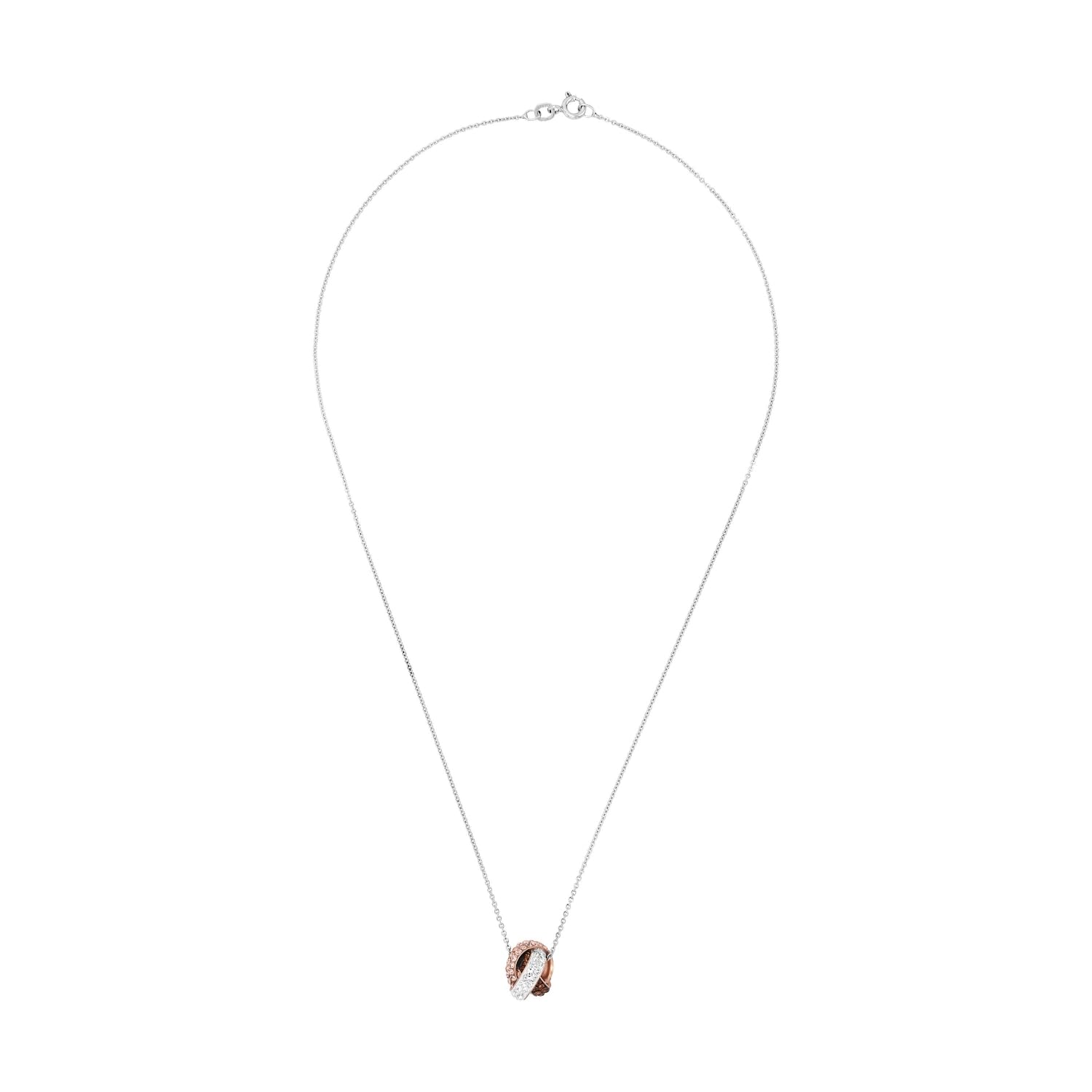 amor-halsschmuck-kette-925-silber-kristall-45-cm-bicolor image 2