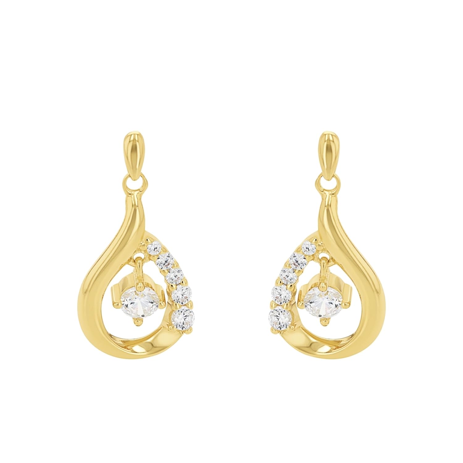 amor-ohrschmuck-ohrh-nger-9616879-tropfen-gold-zirkonia image 2