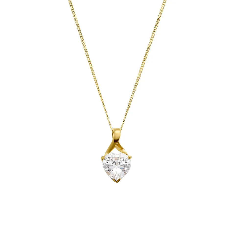amor-halsschmuck-kette-gold-herz-zirkonia-42-cm image 1