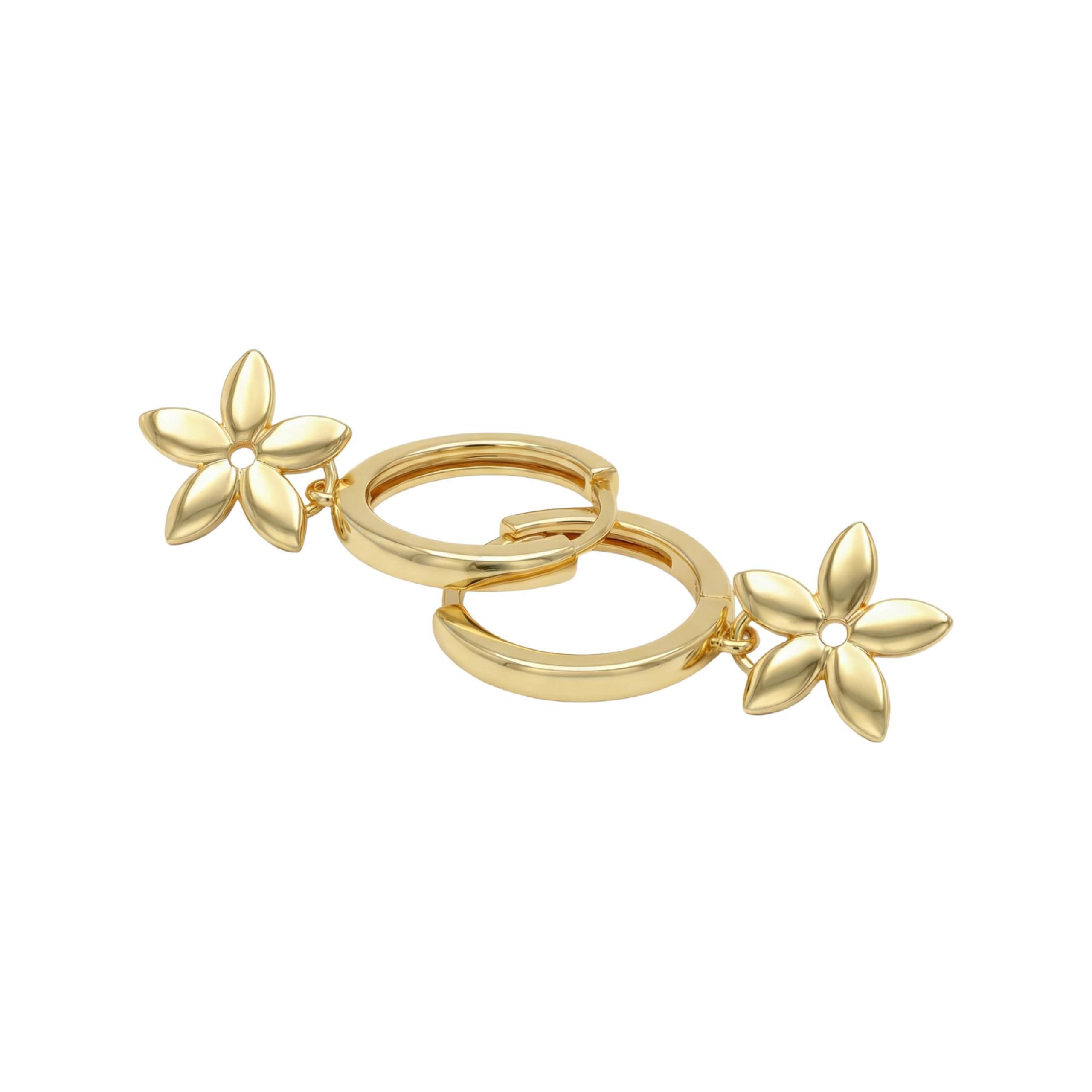 amor-amr-e0042-blumen-creolen-ohrringe-vergoldet-damen image 5