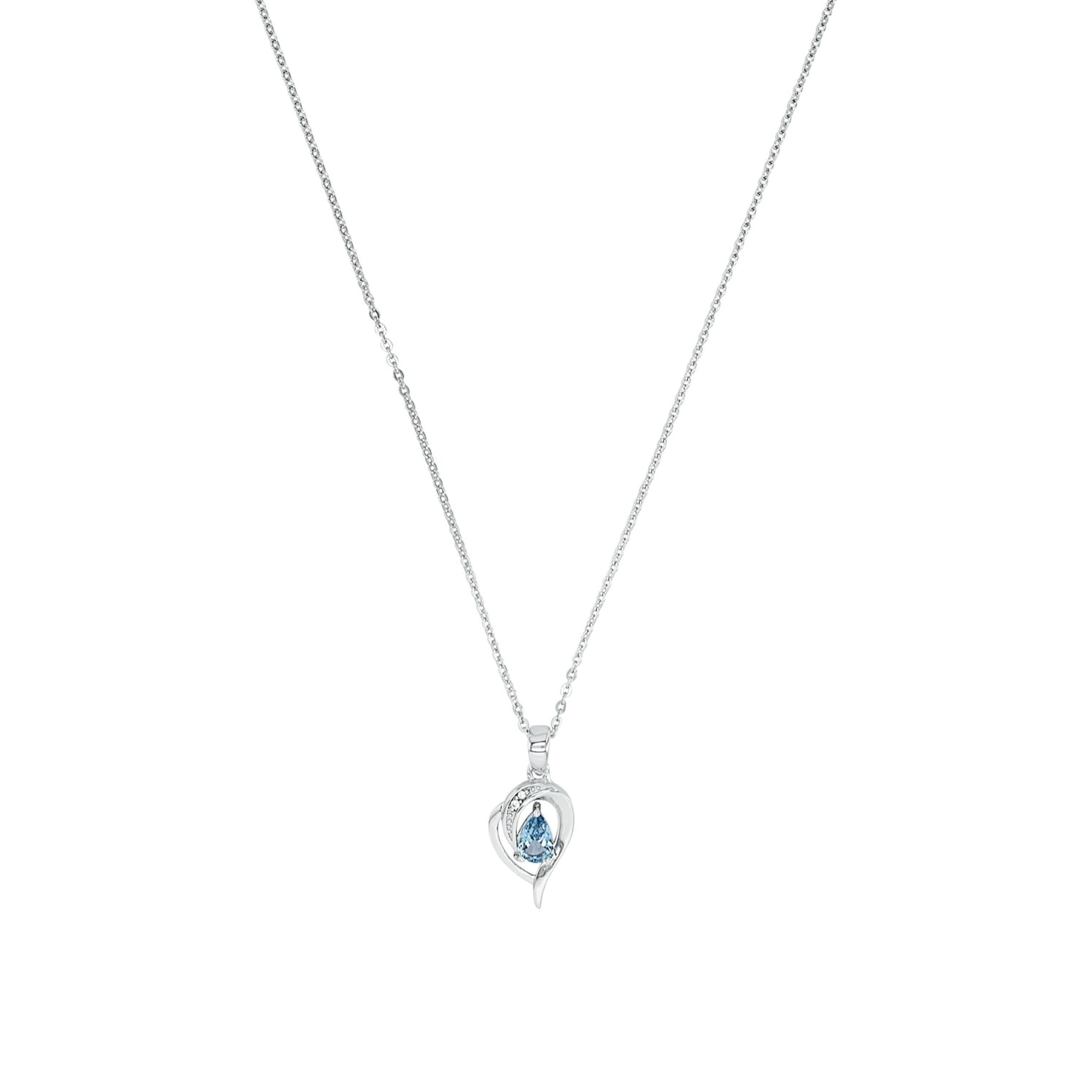 amor-halsschmuck-2012803-kette-silber-45-cm-blau-zirkonia image 1