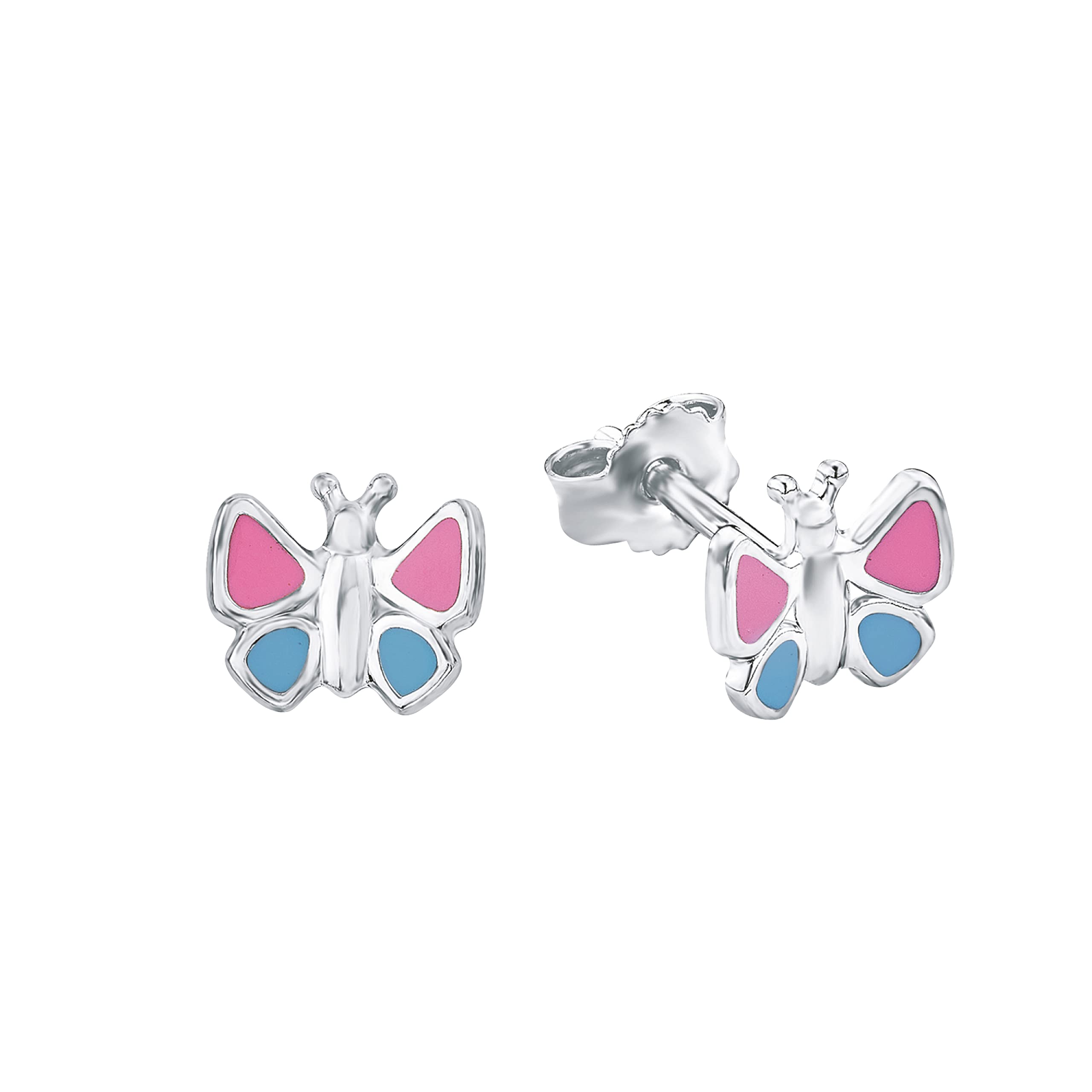amor-ohrstecker-m-dchen-schmetterling-dunkelrosa-silber image 7