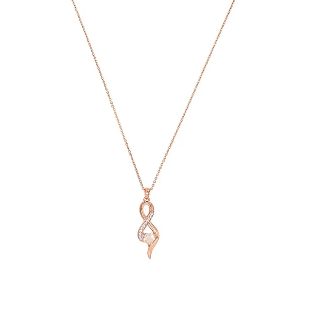 amor-2016304-infinity-kette-925-silber-ros-herz-45-cm image 1