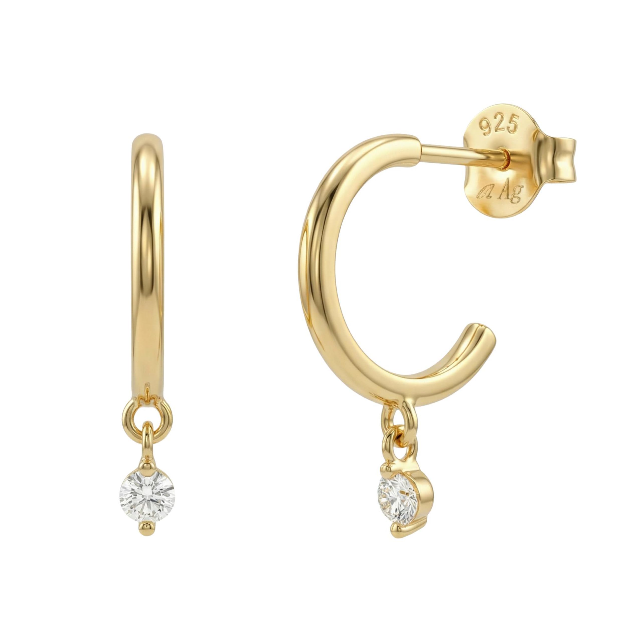 amor-ohrschmuck-creole-amr-e0040-925-silber-gold-zirkonia image 1