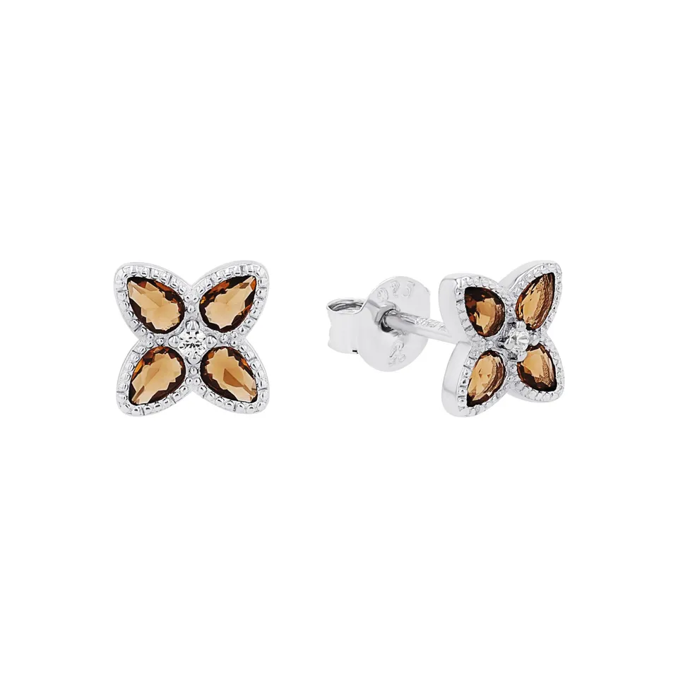 amor-ohrschmuck-ohrstecker-kleeblatt-925-silber-9-mm-2100156 image 1