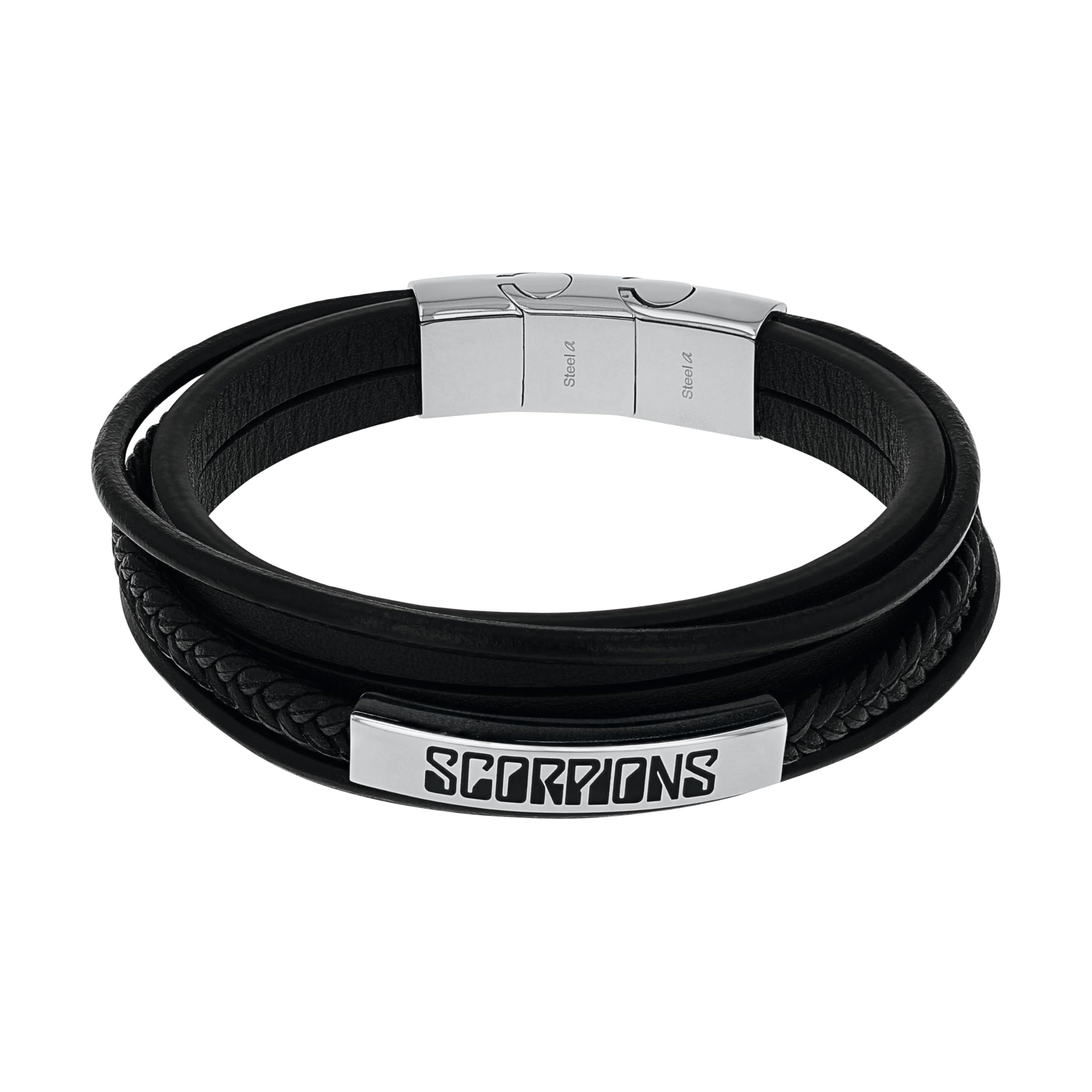amor-scorpions-armband-2040520-leder-silber-19-5-1-5-cm image 3
