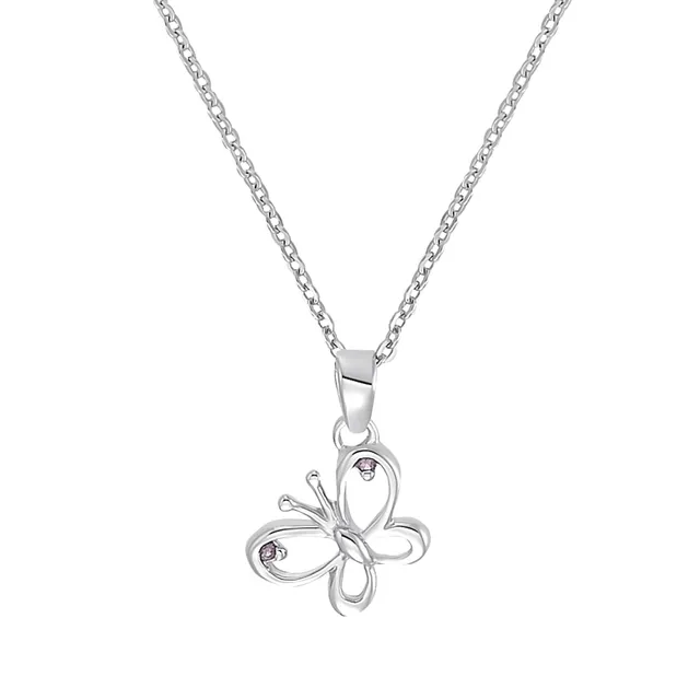 amor-halsschmuck-kinder-kette-schmetterling-silber-35-3cm image 1