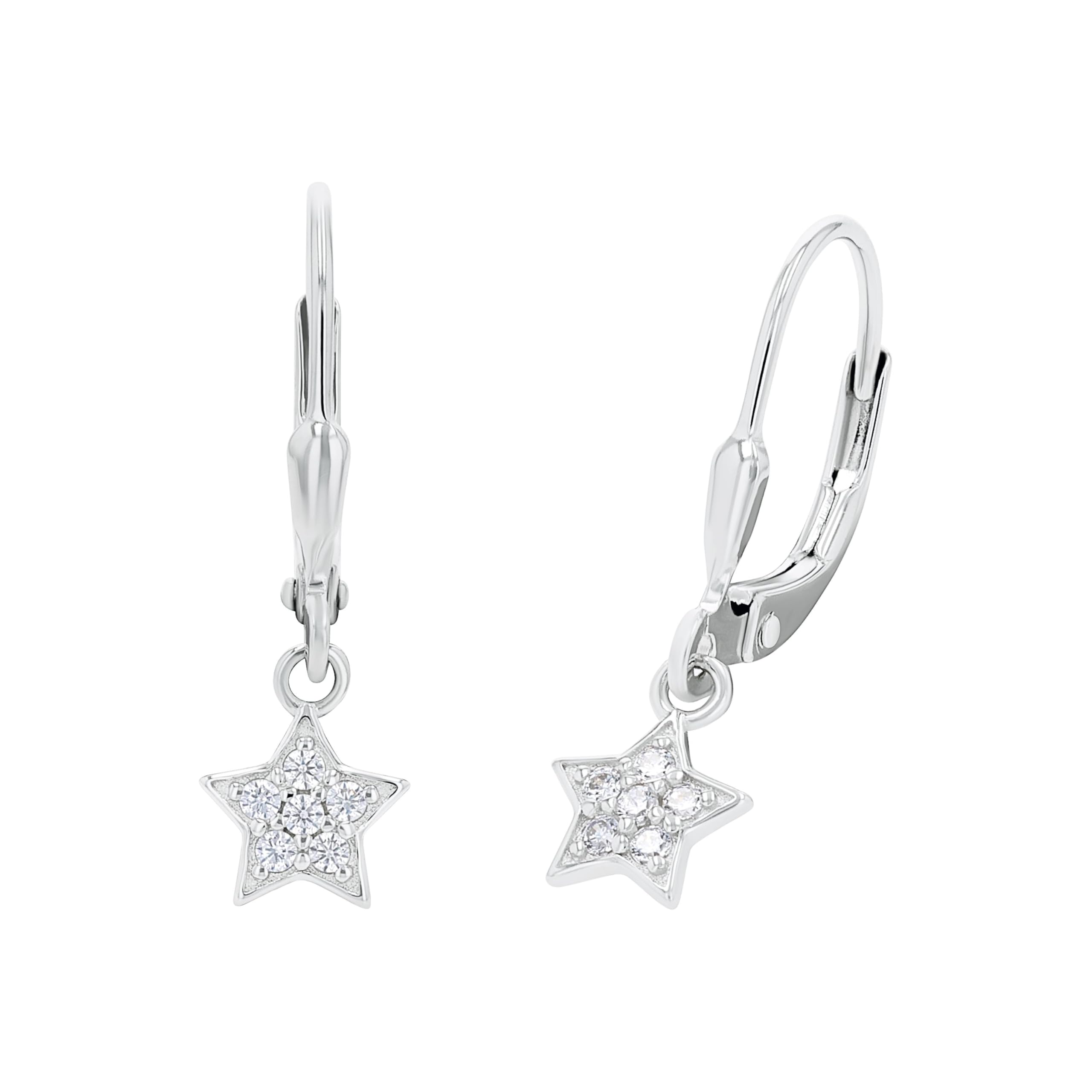 amor-stern-ohrh-nger-925-silber-m-dchen-ohrringe image 1