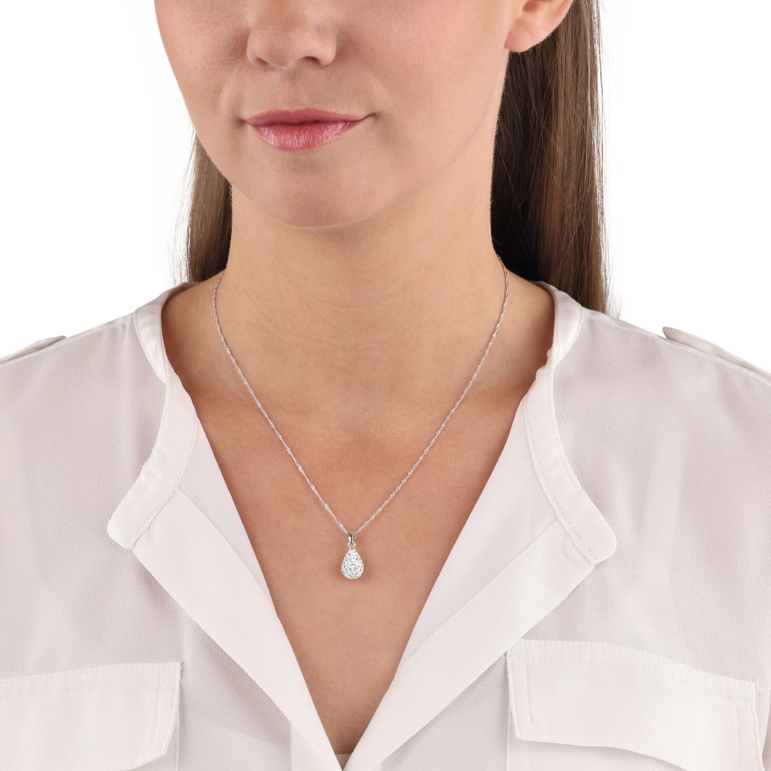 amor-halsschmuck-halskette-925-silber-42-cm-kristall image 4