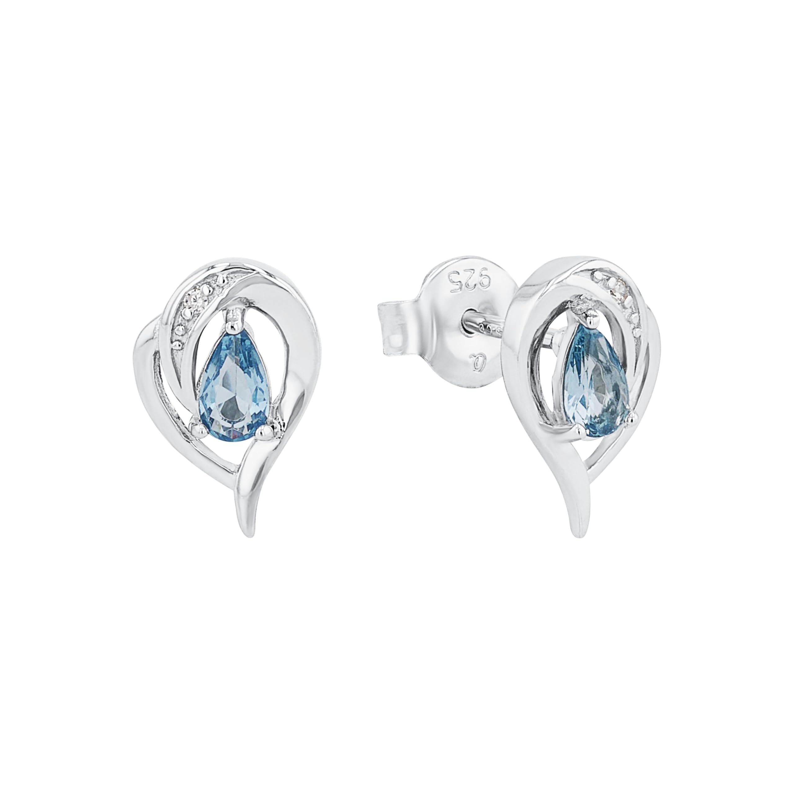 amor-ohrschmuck-2012797-ohrstecker-blau-1-cm-zirkonia image 1